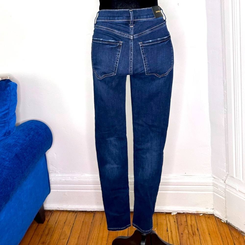 Express slim fit dark blue denim jeans size 0 regular